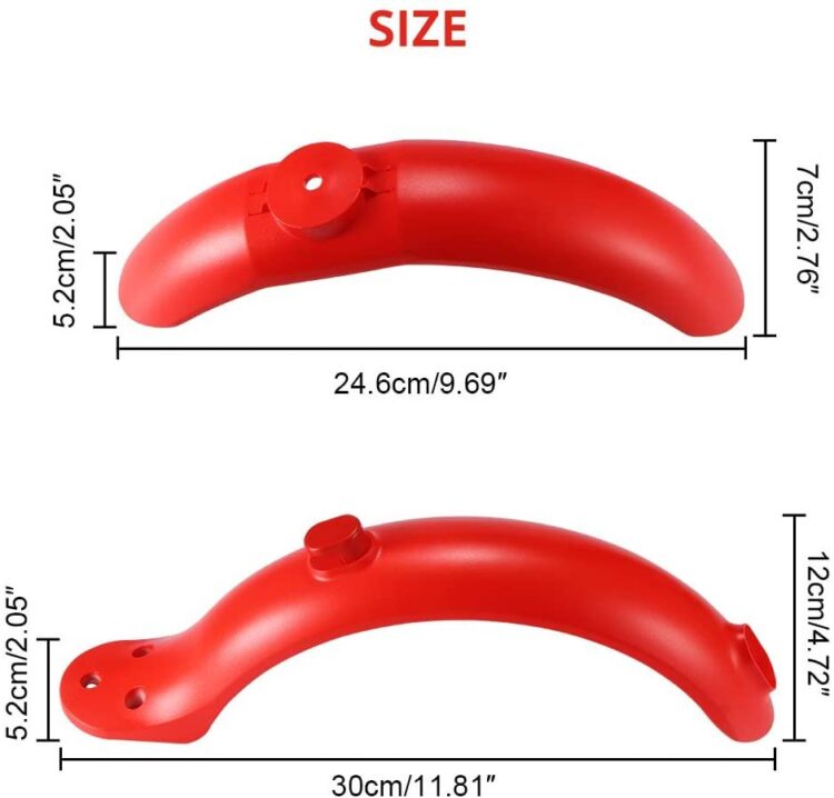 Guardabarros rojos para Xiaomi M365 y PRO (incluye delantero y trasero)