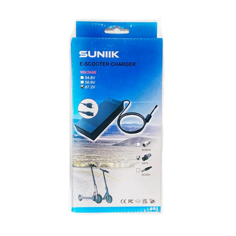 Cargador 67,2 2A 3 Pin GX16 (versión premium sin ventilador) [Suniik]