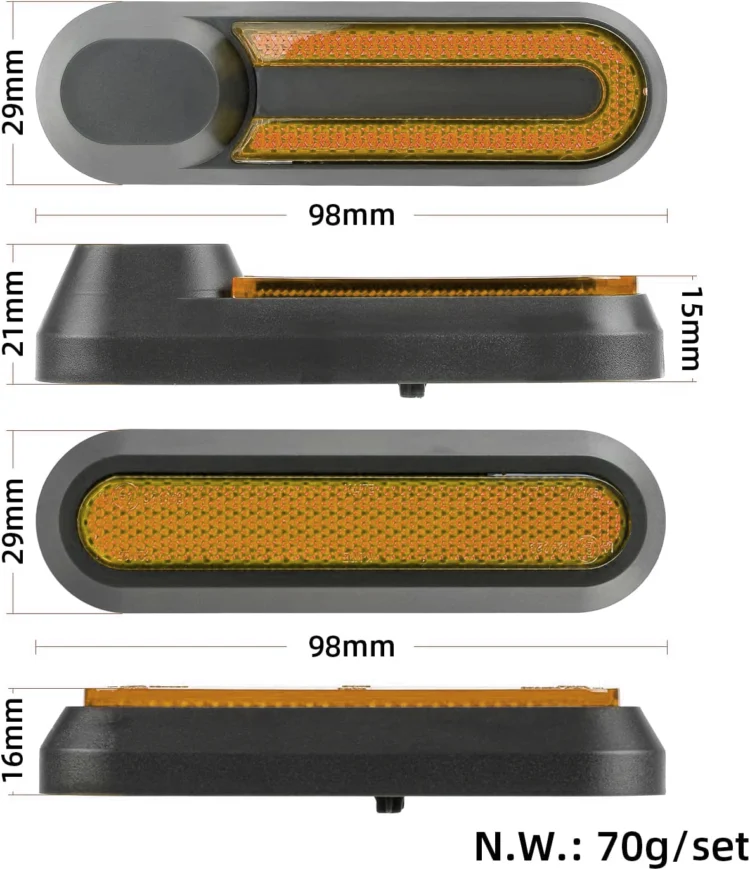Tapa embellecedor catadióptrico tornillo V2 para Xiaomi azul