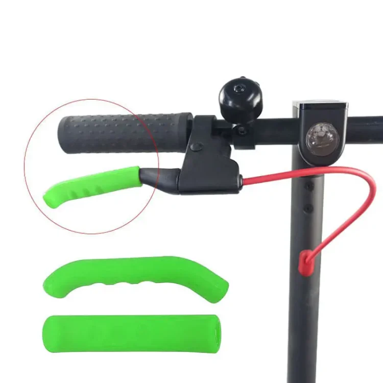 Protector de goma VERDE para maneta de freno (dos unidades)