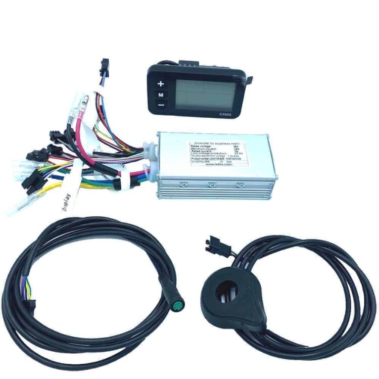Conjunto controladora, cable alimentación, display, sensor, para Ebikes (36V)