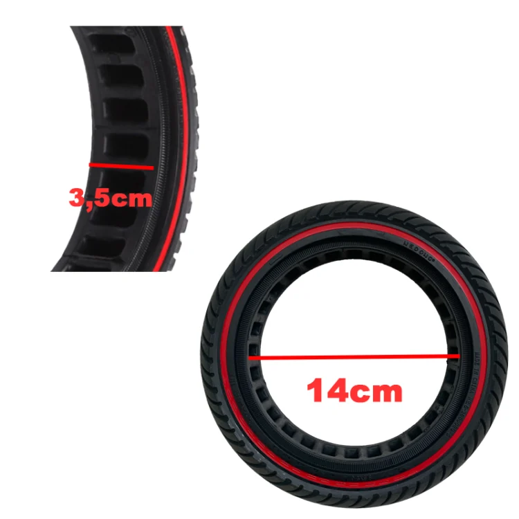 Rueda maciza ultraligera 8,5x2 - Línea Rojo [Nedong]
