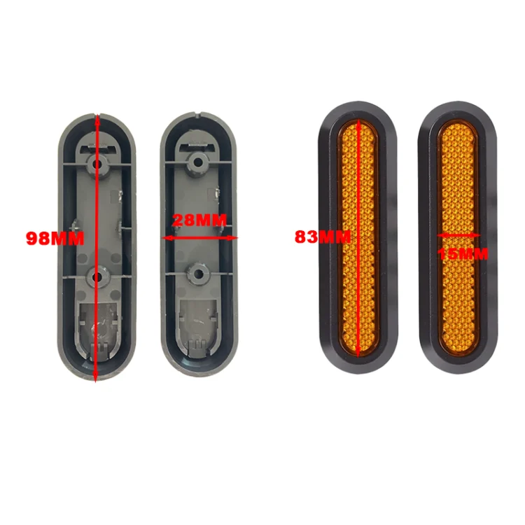 Tapas embellecedores laterales reflectantes para rueda trasera con catadióptrico para Xiaomi (pack de 2 unidades)