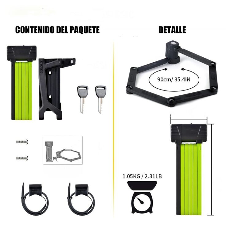 Candado Plegable para Patinete y Bicicleta