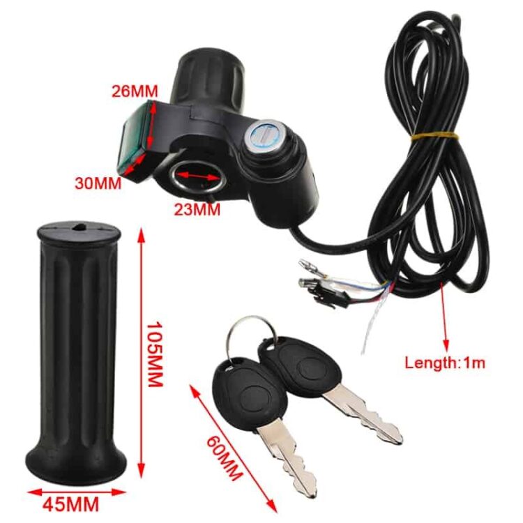 Acelerador con llave y multimetro