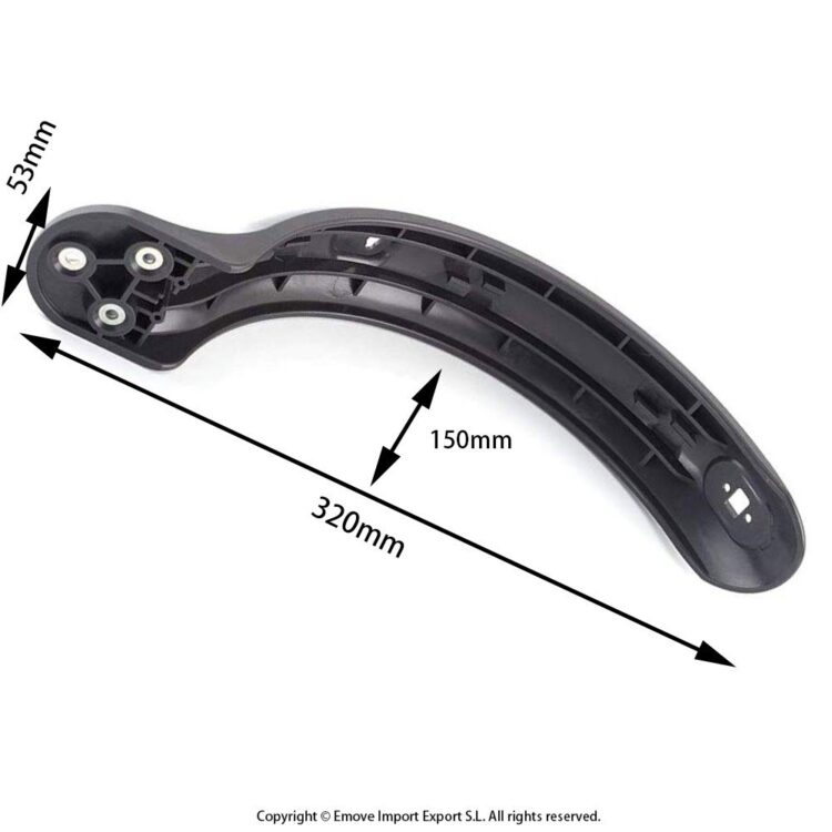 Guardabarros trasero para Xiaomi M365 y PRO (negro)  CON LUZ