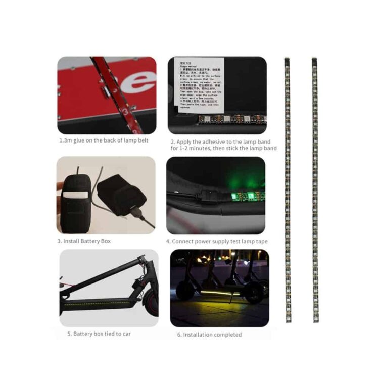 Luz faro tira led para Patinete