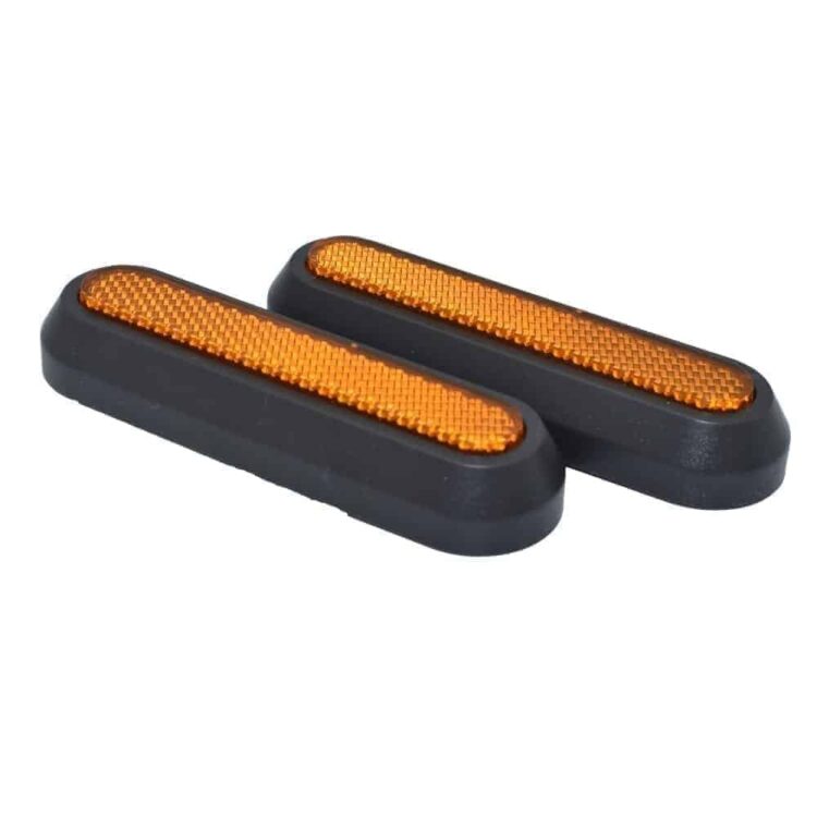 Tapas embellecedores laterales reflectantes para rueda trasera con catadióptrico para Xiaomi (pack de 2 unidades)