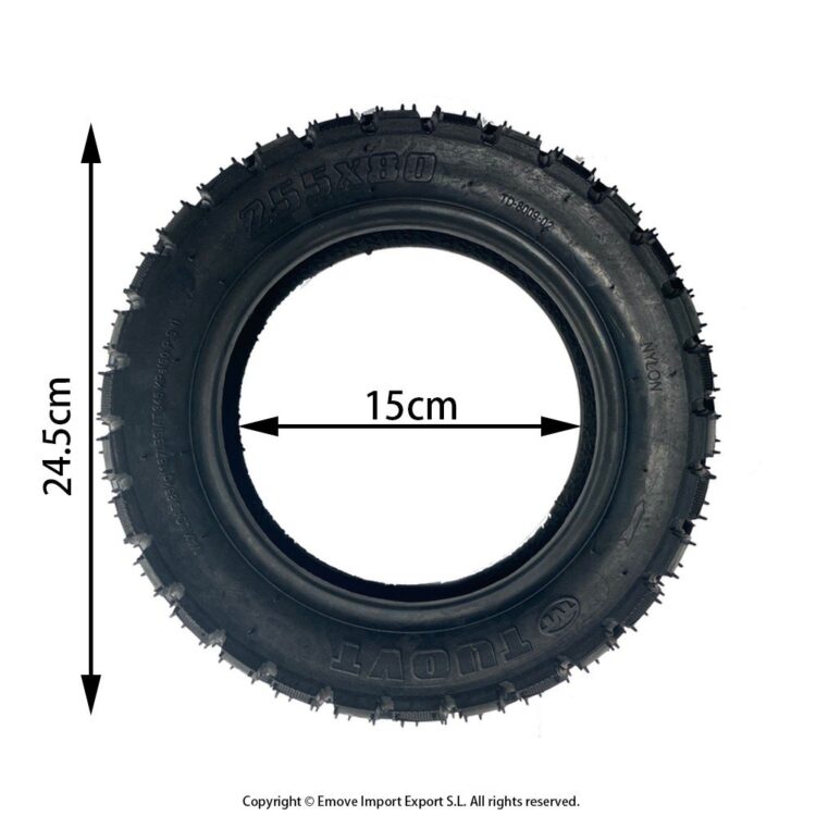 Rueda Cubierta offroad 10x3 6 (255x80) Tubeless [Tuovt]