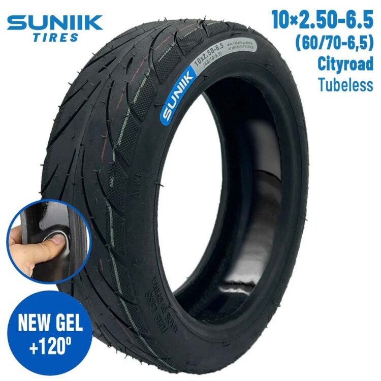 Neumático con gel antipinchazo 10x2,50-6,5 (60/70-6,5) Cityroad [Suniik]