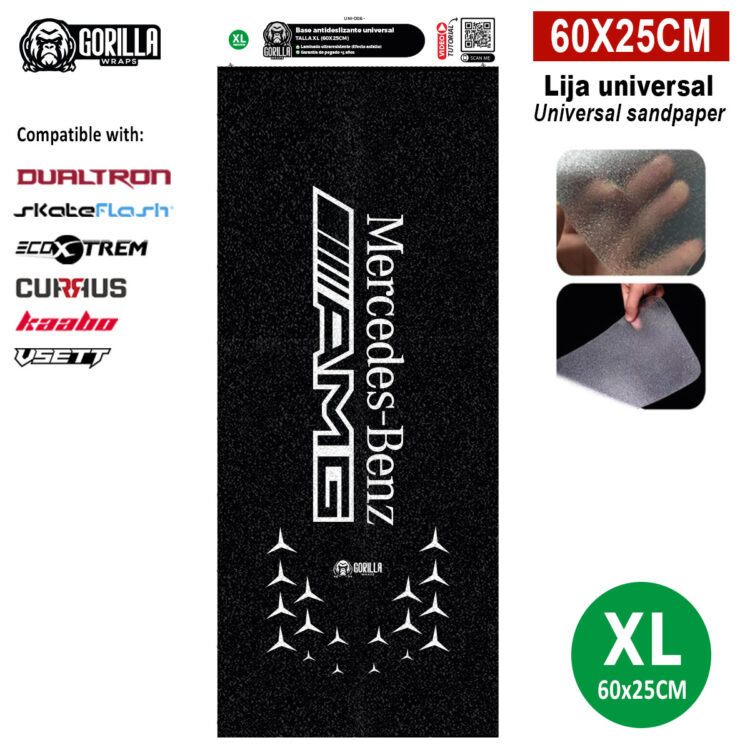 Base antideslizante universal Mercedes AMG - Talla XL (modelos Dualtron, Skateflask y similares) [Gorilla]