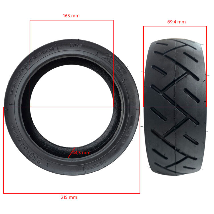 Neumático tubeless 250x64 para MI4 Ultra  (Con gel antipinchazos) [Xuancheng]