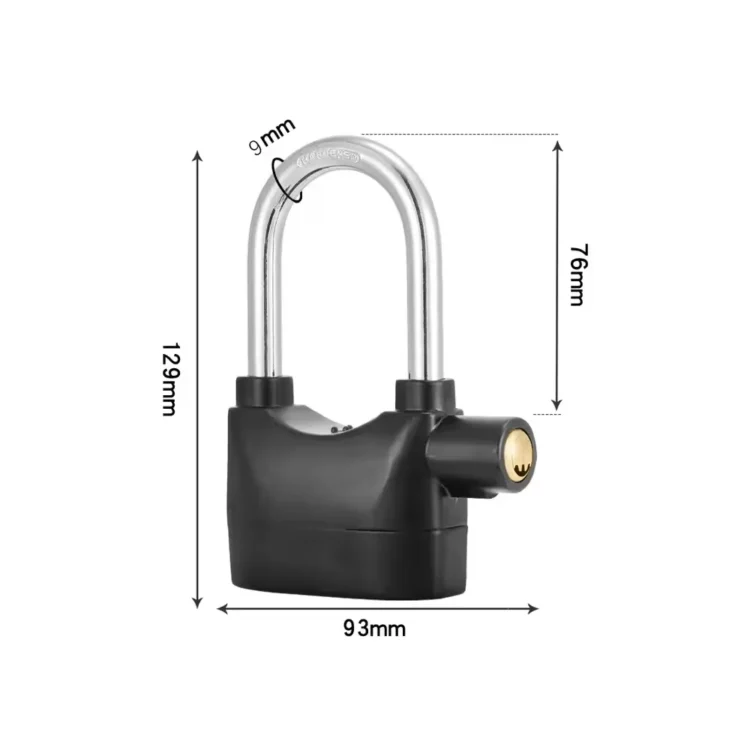 Candado de alarma para motocicleta, cerradura antirrobo bicicleta eléctrica, 110db
